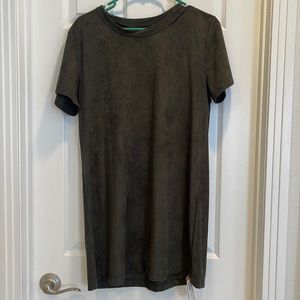 Suede T shirt Dress